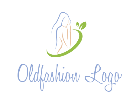 swoosh around woman body spa logo