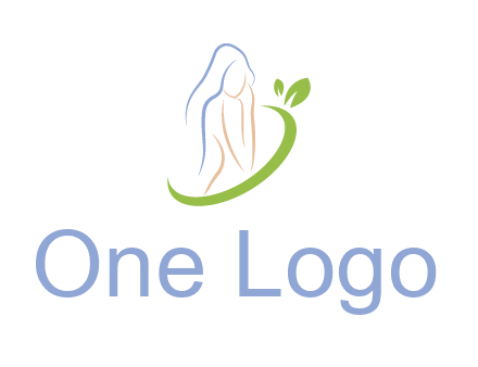 swoosh around woman body spa logo