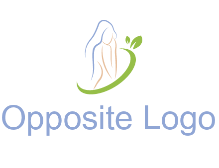 swoosh around woman body spa logo