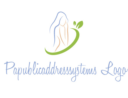 swoosh around woman body spa logo