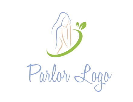 swoosh around woman body spa logo