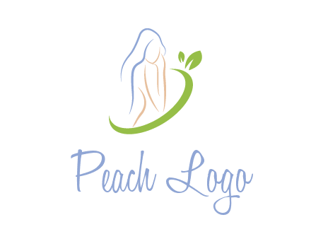swoosh around woman body spa logo