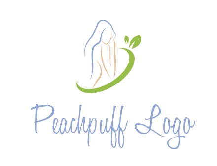 swoosh around woman body spa logo