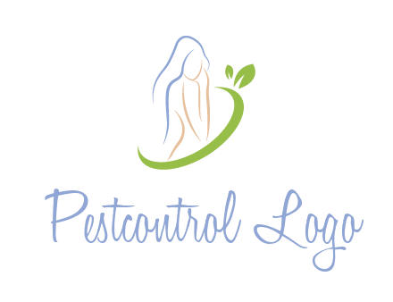 swoosh around woman body spa logo