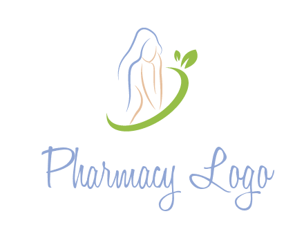 swoosh around woman body spa logo