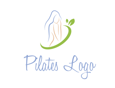 swoosh around woman body spa logo