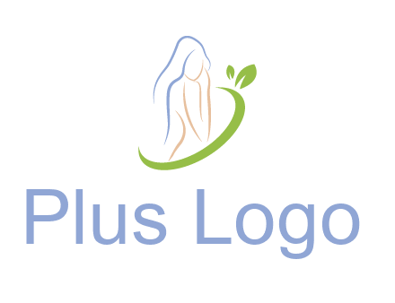 swoosh around woman body spa logo