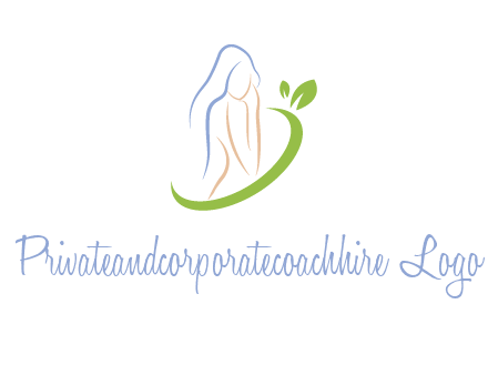 swoosh around woman body spa logo