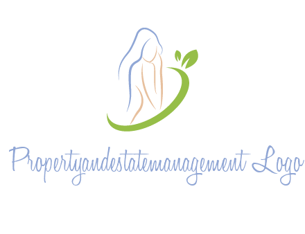 swoosh around woman body spa logo