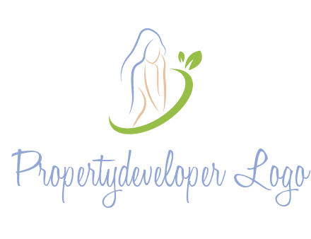 swoosh around woman body spa logo