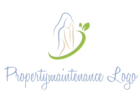 swoosh around woman body spa logo