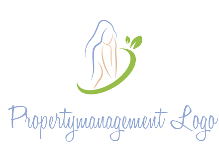 swoosh around woman body spa logo