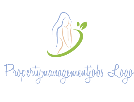 swoosh around woman body spa logo