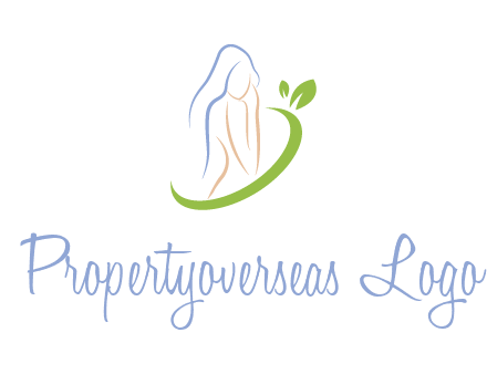 swoosh around woman body spa logo