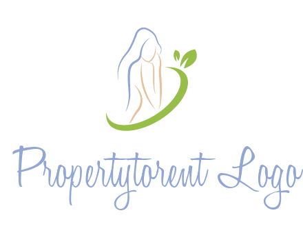 swoosh around woman body spa logo