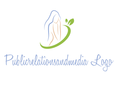 swoosh around woman body spa logo