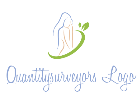 swoosh around woman body spa logo