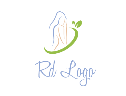 swoosh around woman body spa logo