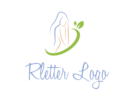 swoosh around woman body spa logo