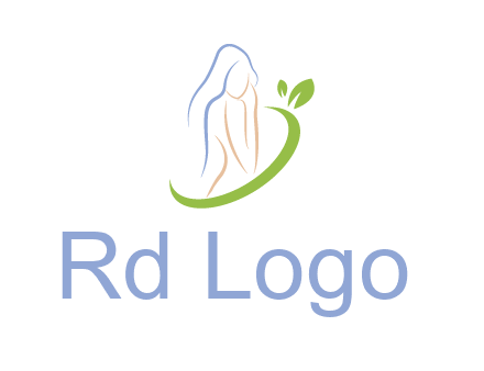 swoosh around woman body spa logo
