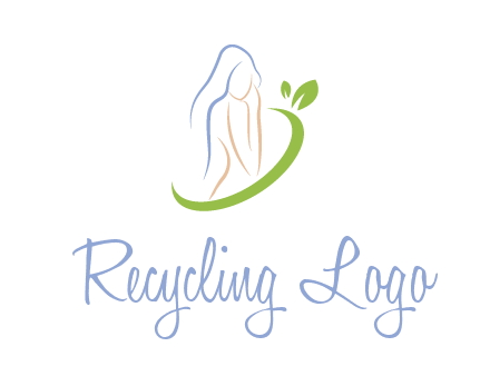 swoosh around woman body spa logo