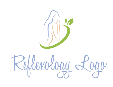 swoosh around woman body spa logo