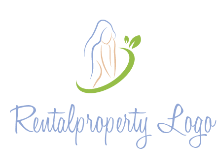 swoosh around woman body spa logo