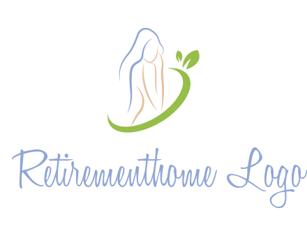 swoosh around woman body spa logo