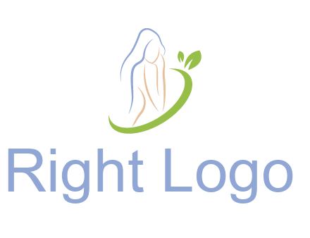 swoosh around woman body spa logo