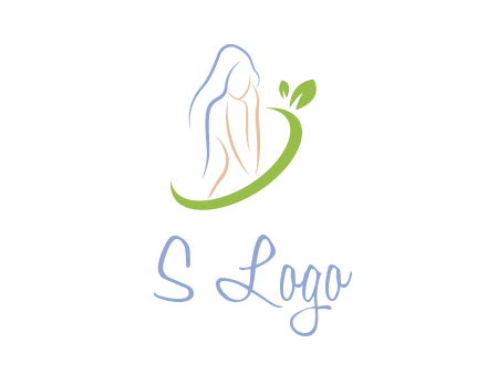 swoosh around woman body spa logo