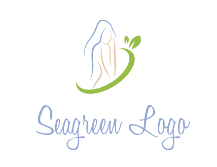 swoosh around woman body spa logo