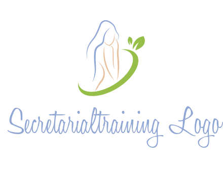 swoosh around woman body spa logo