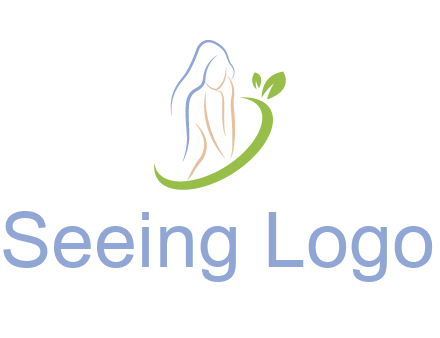 swoosh around woman body spa logo