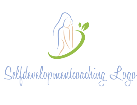 swoosh around woman body spa logo