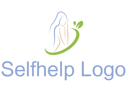 swoosh around woman body spa logo