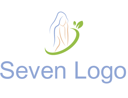 swoosh around woman body spa logo