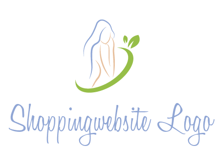 swoosh around woman body spa logo