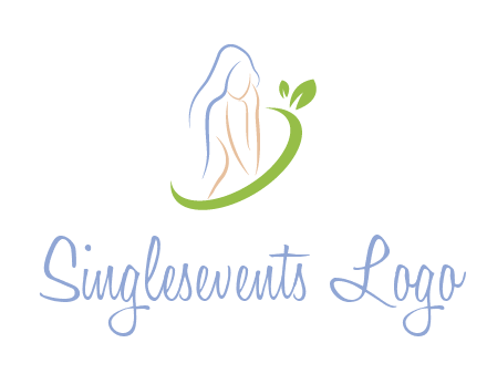 swoosh around woman body spa logo
