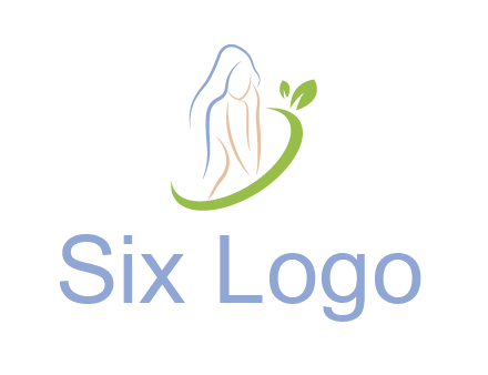 swoosh around woman body spa logo