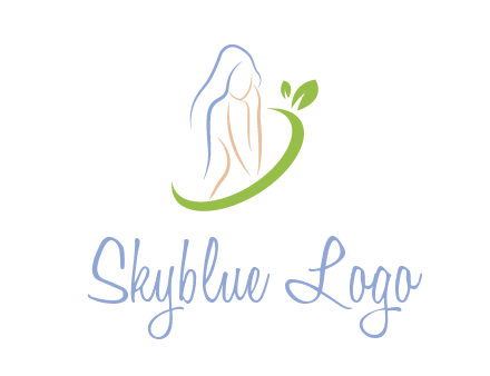swoosh around woman body spa logo