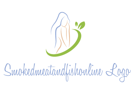 swoosh around woman body spa logo