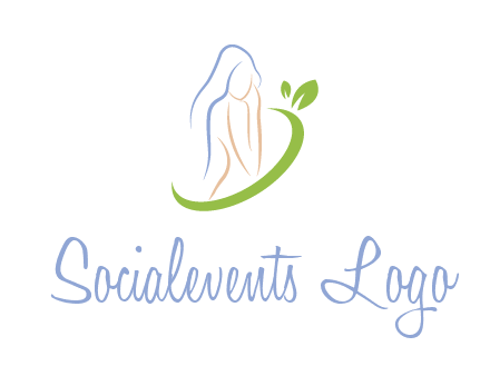 swoosh around woman body spa logo