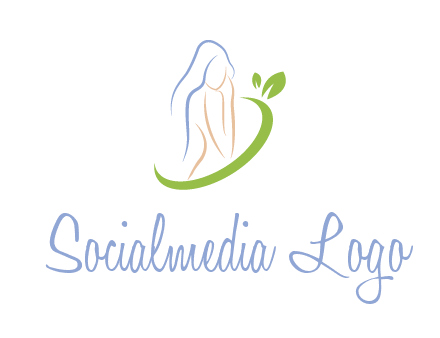 swoosh around woman body spa logo