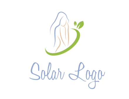 swoosh around woman body spa logo