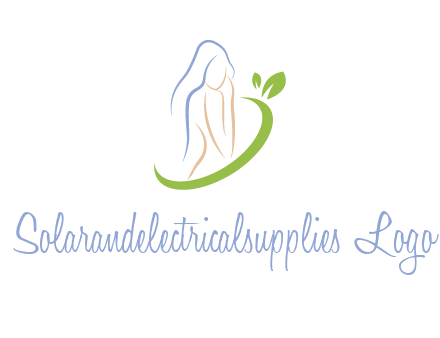 swoosh around woman body spa logo