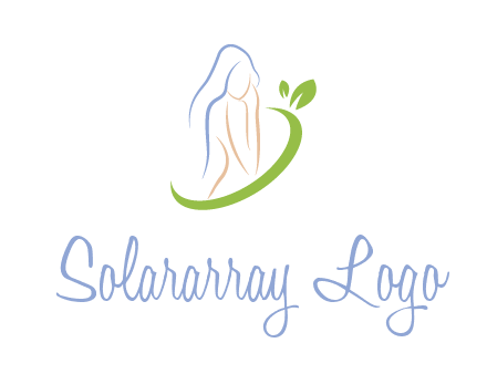 swoosh around woman body spa logo