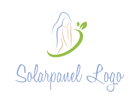 swoosh around woman body spa logo