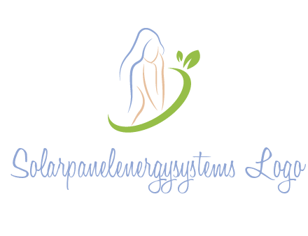 swoosh around woman body spa logo