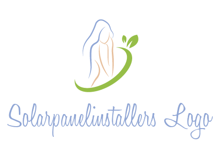 swoosh around woman body spa logo