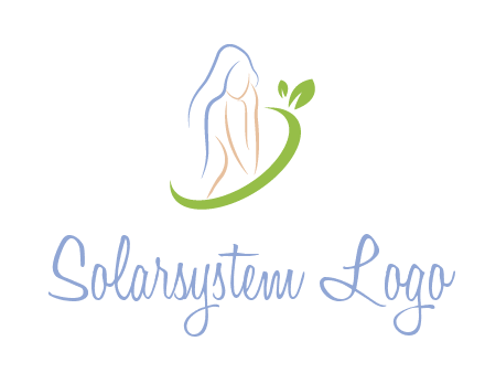 swoosh around woman body spa logo